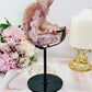 Rare Pink Amethyst X Flower Agate Druzy Natural Freeform On Stand 646g 19cm