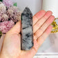 Black Tourmaline In Quartz Tower 11cm