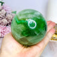 Large Green Fluorite Sphere Full of Rainbows 777g