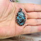 Sterling Silver 925 Navajo Turquoise Pendant In Gift Bag