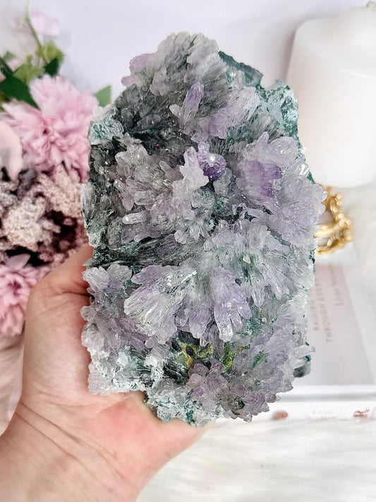 Natural Large Beautiful Zeolite | Flower Amethyst Specimen 16cm 540grams