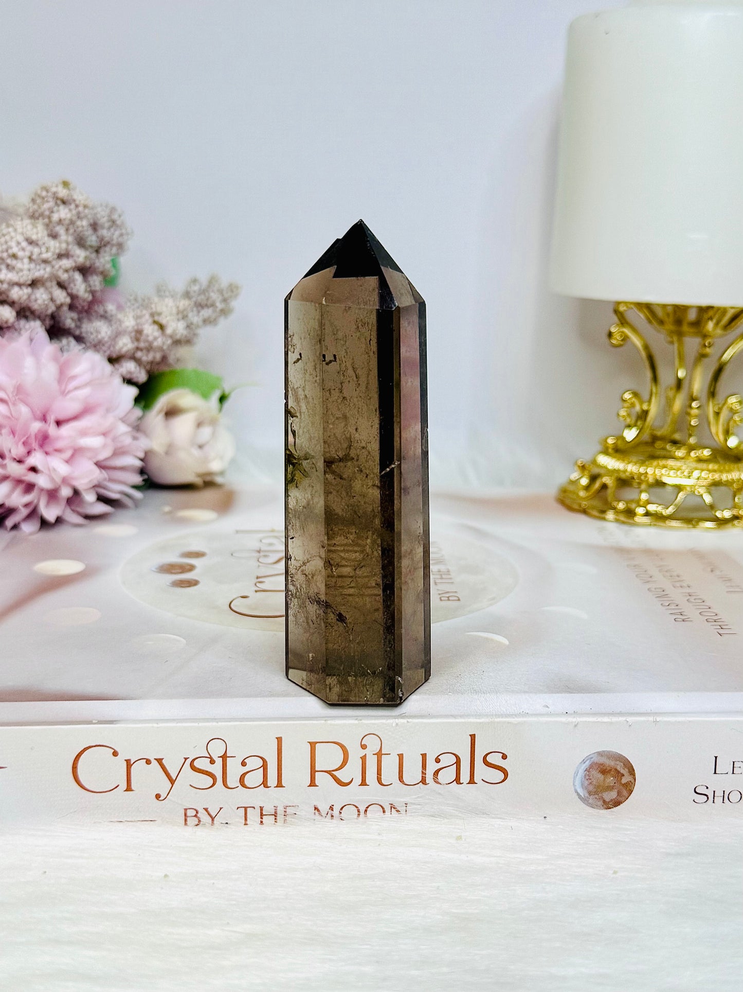 Smokey Quartz Tower 8.5cm ~ Reduced as chip in tip