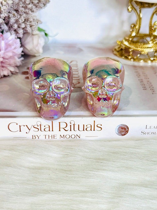 Angel Aura Rose Quartz Carved Skulls $35 each