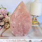 Absolutely Perfect Large Chunky 15cm Pink Amethyst Druzy Carved Flame | Freeform