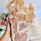 Large Natural 28cm (inc stand) Pink Amethyst Druzy Slab On Rose Gold Stand From Brazil