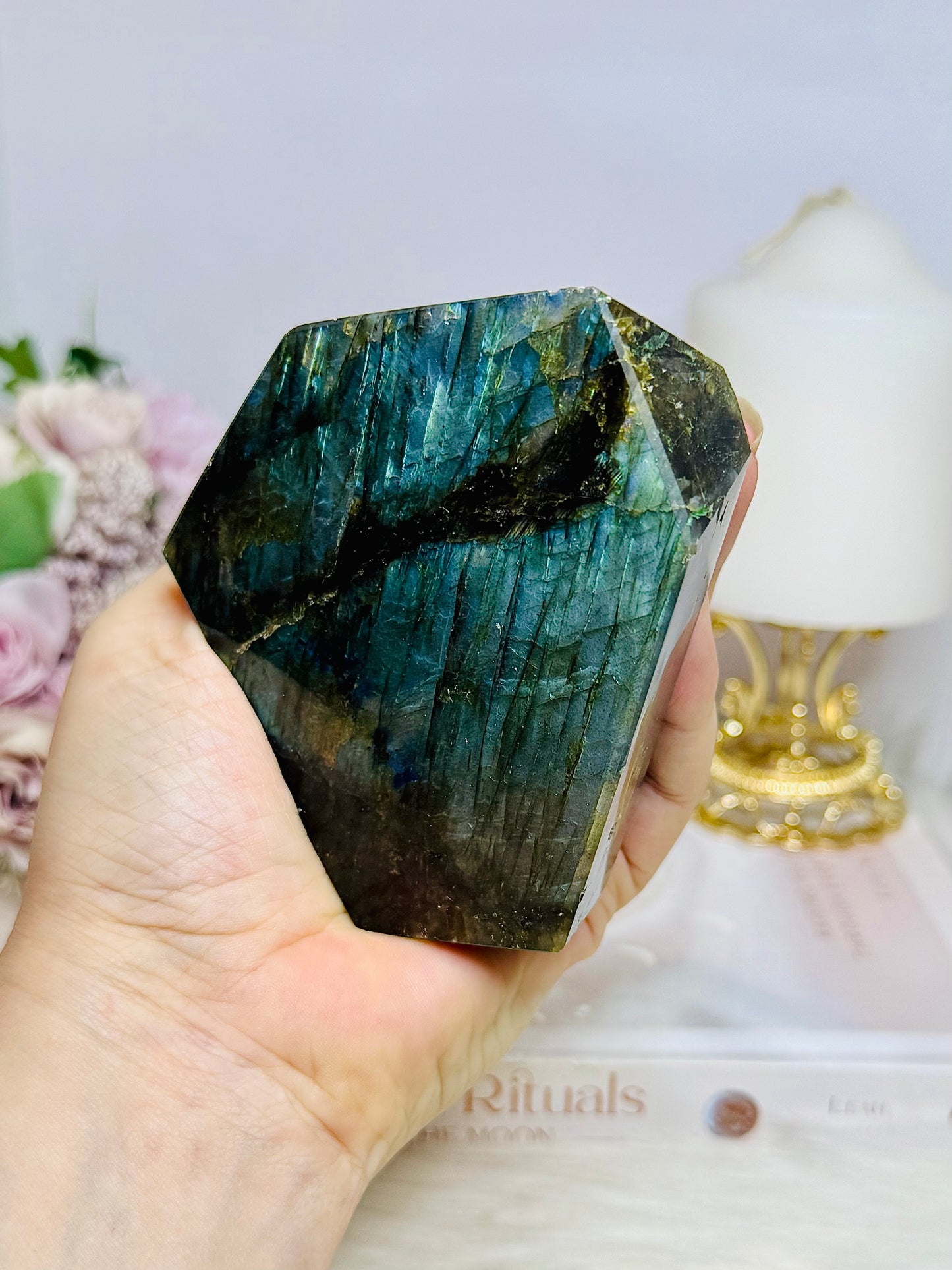 Large High Grade Labradorite Freeform 348g 10cm