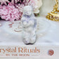 Beautiful Opalized Fluorite Carved Lady with Hand On Heart