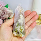 Pink Amethyst X Green Flower Agate Tower 10cm