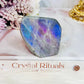 Natural Labradorite Polished Freeform With Gorgeous Pink Purple & Blue Flash 7cm