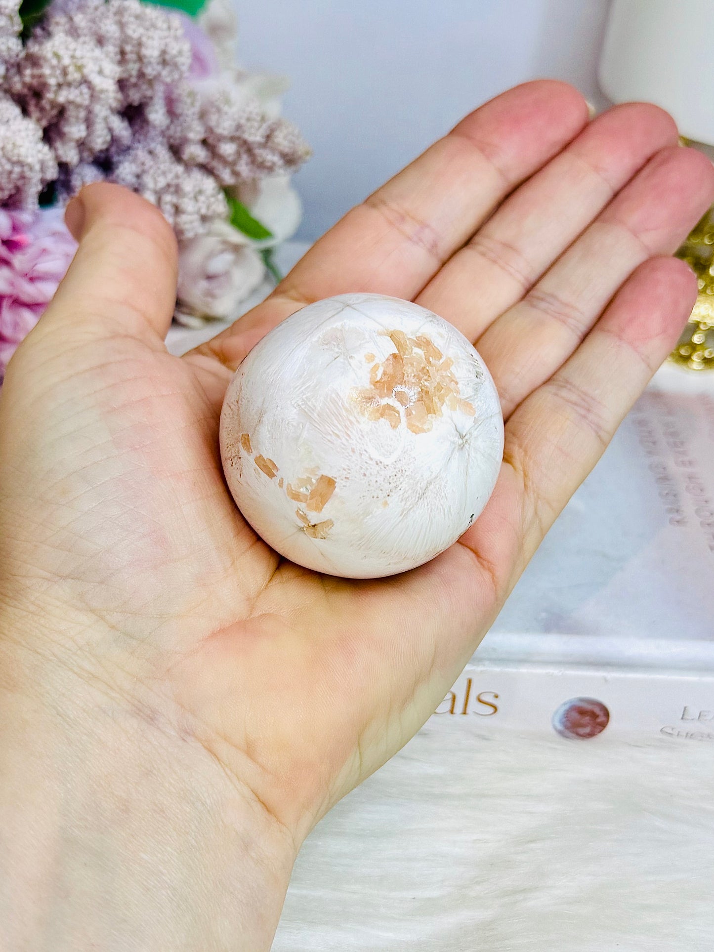 Scolecite Sphere on Stand 115g