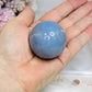 Blue Angelite Sphere on Stand 131g