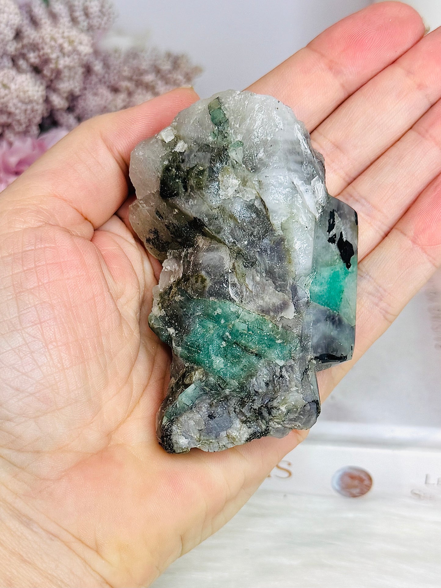 Natural Green Emerald Chunky Specimen 8cm