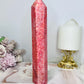 Large Thulite Tower with Epidote Inclusions 20cm