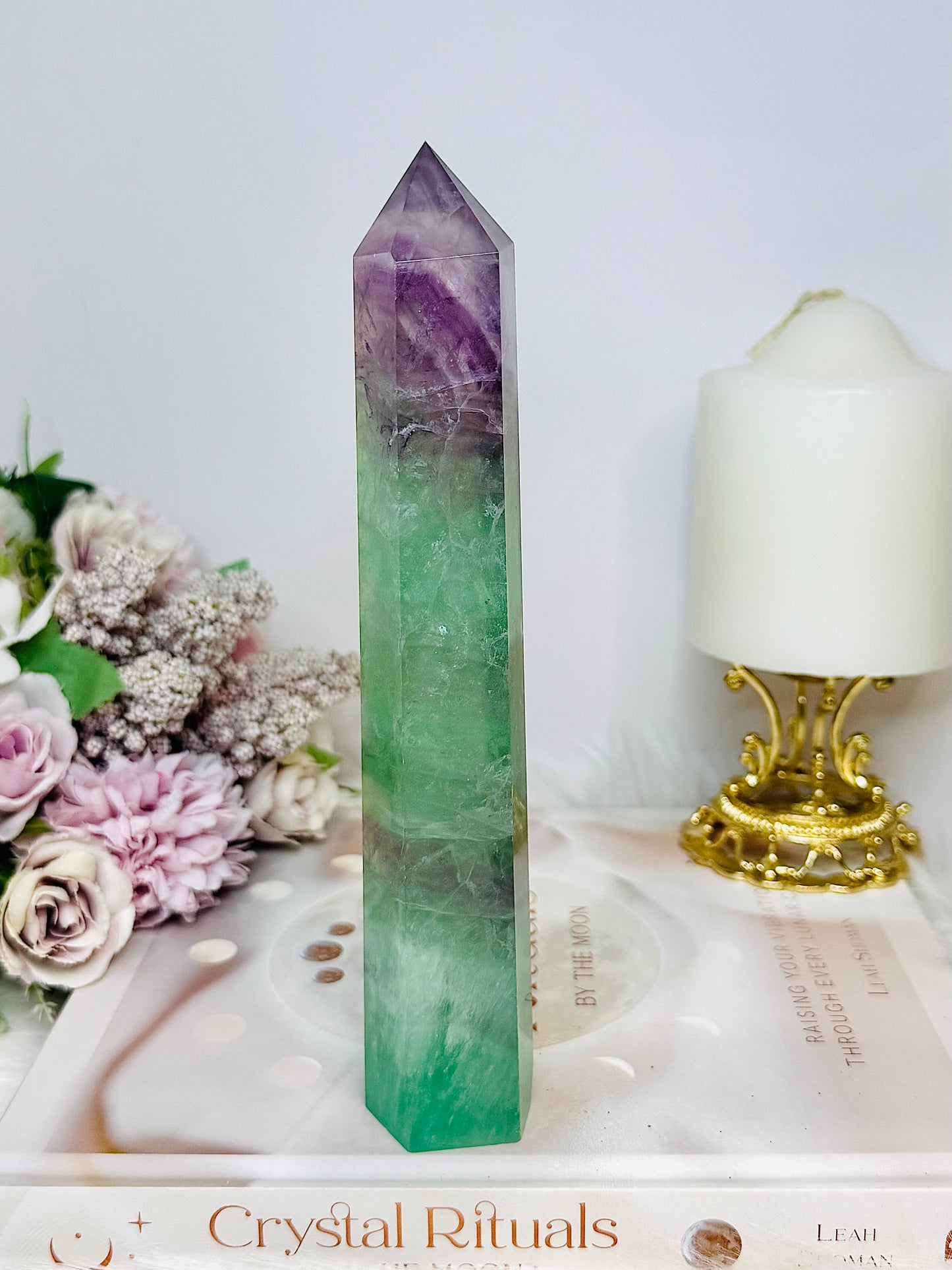 Watermelon Fluorite Tower 19.5cm