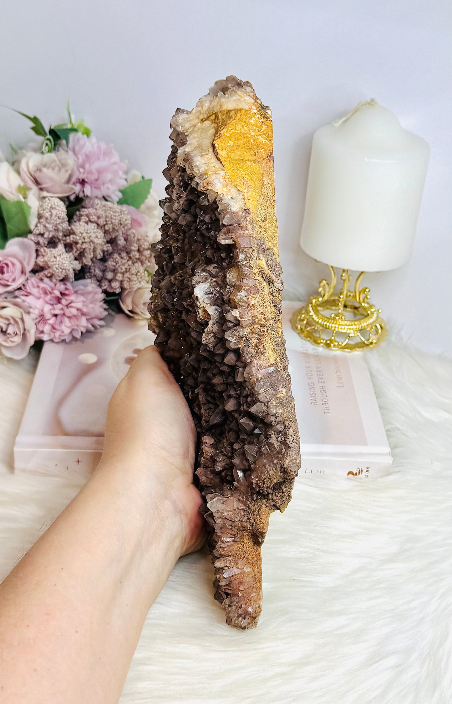 Huge Natural Ferrunginous Hematoid | Fire Quartz Specimen 27cm 2.09KG