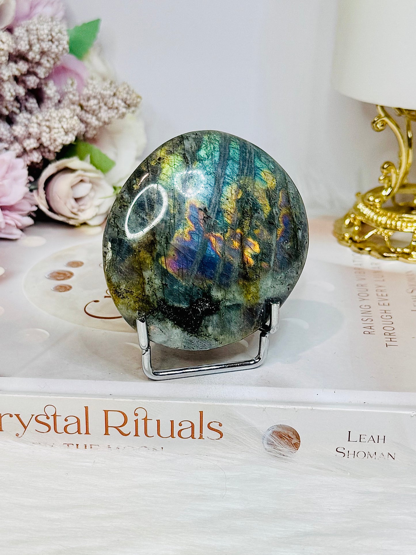 Labradorite Freeform Full of Flash on Stand 7cm