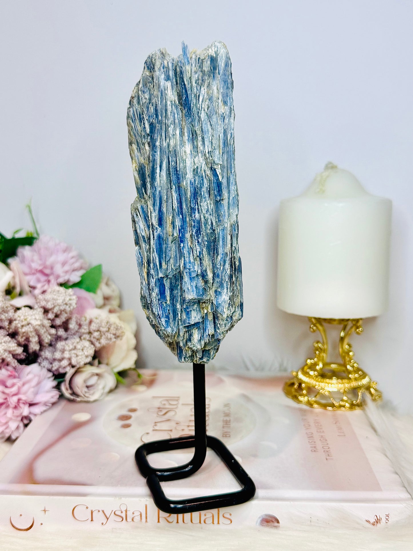 Large Blue Kyanite Specimen On Stand 22cm