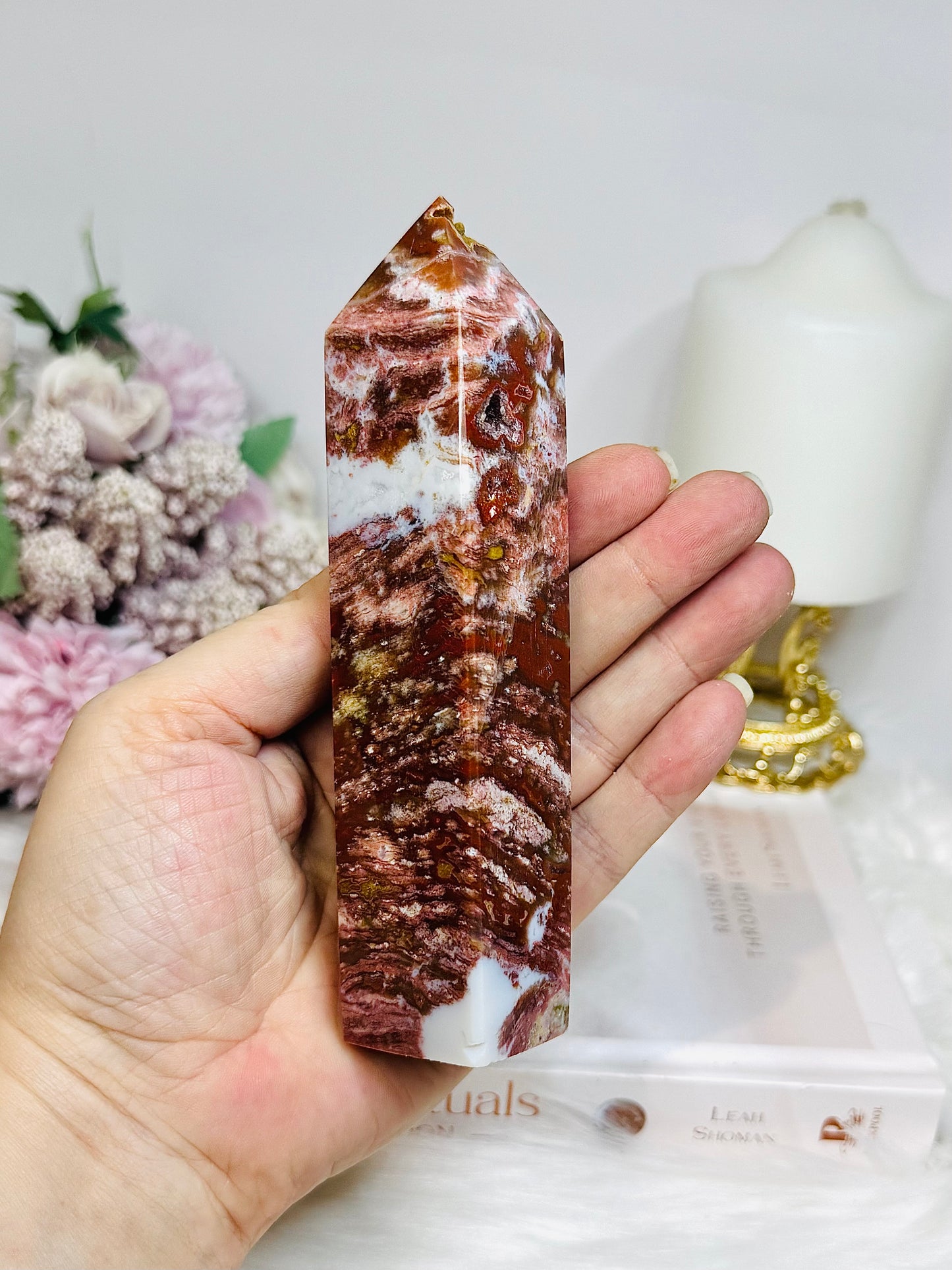 Druzy Ocean Jasper Tower 14cm