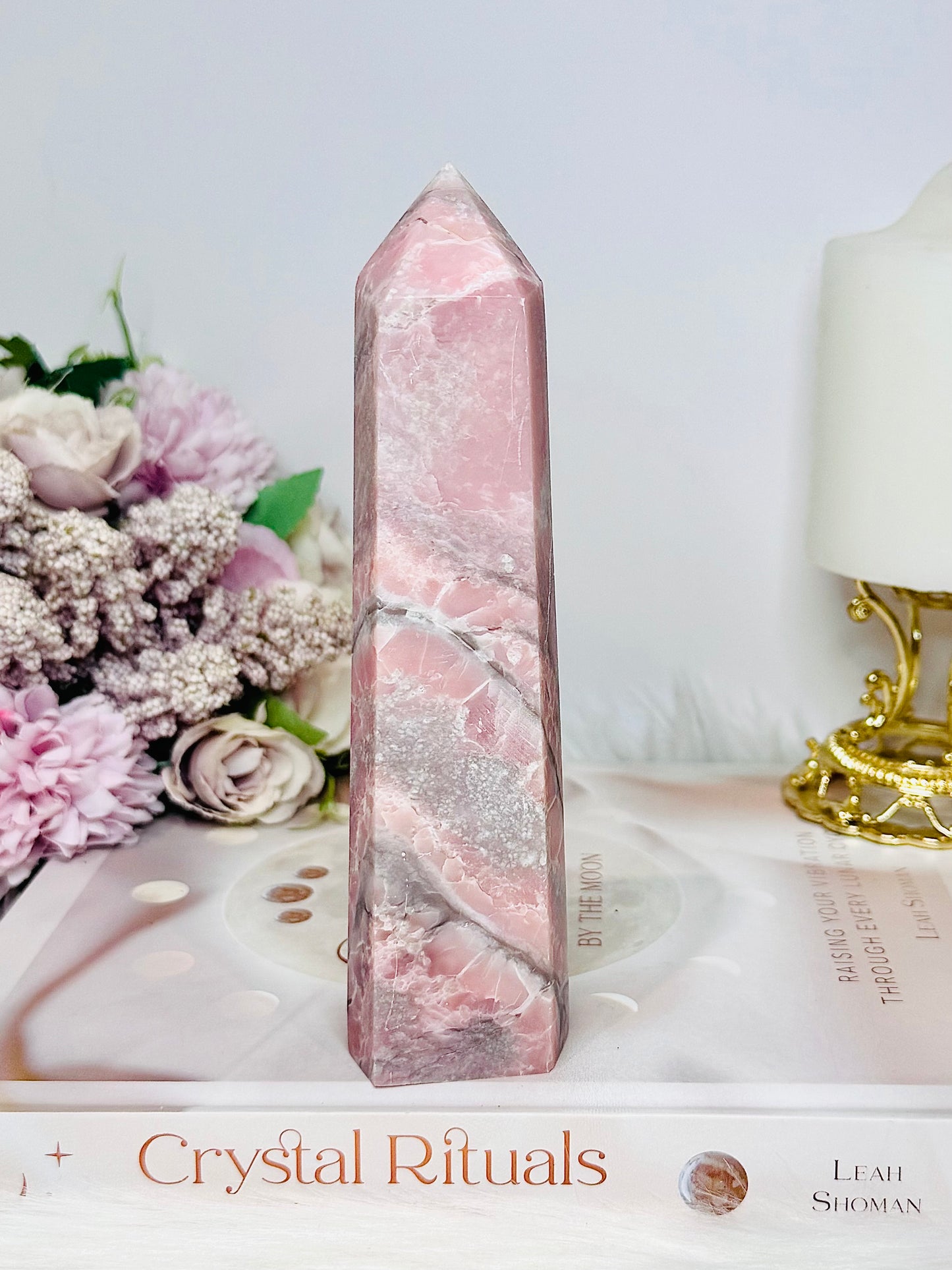 Natural Pink Opal Tower 15.5cm