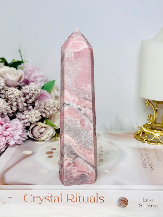 Natural Pink Opal Tower 15.5cm