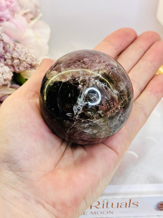 Rare Stone - Stunning Large 317gram Super Seven Sphere on Stand From Brazil