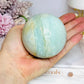 Blue Caribbean Calcite Sphere on Stand 486g