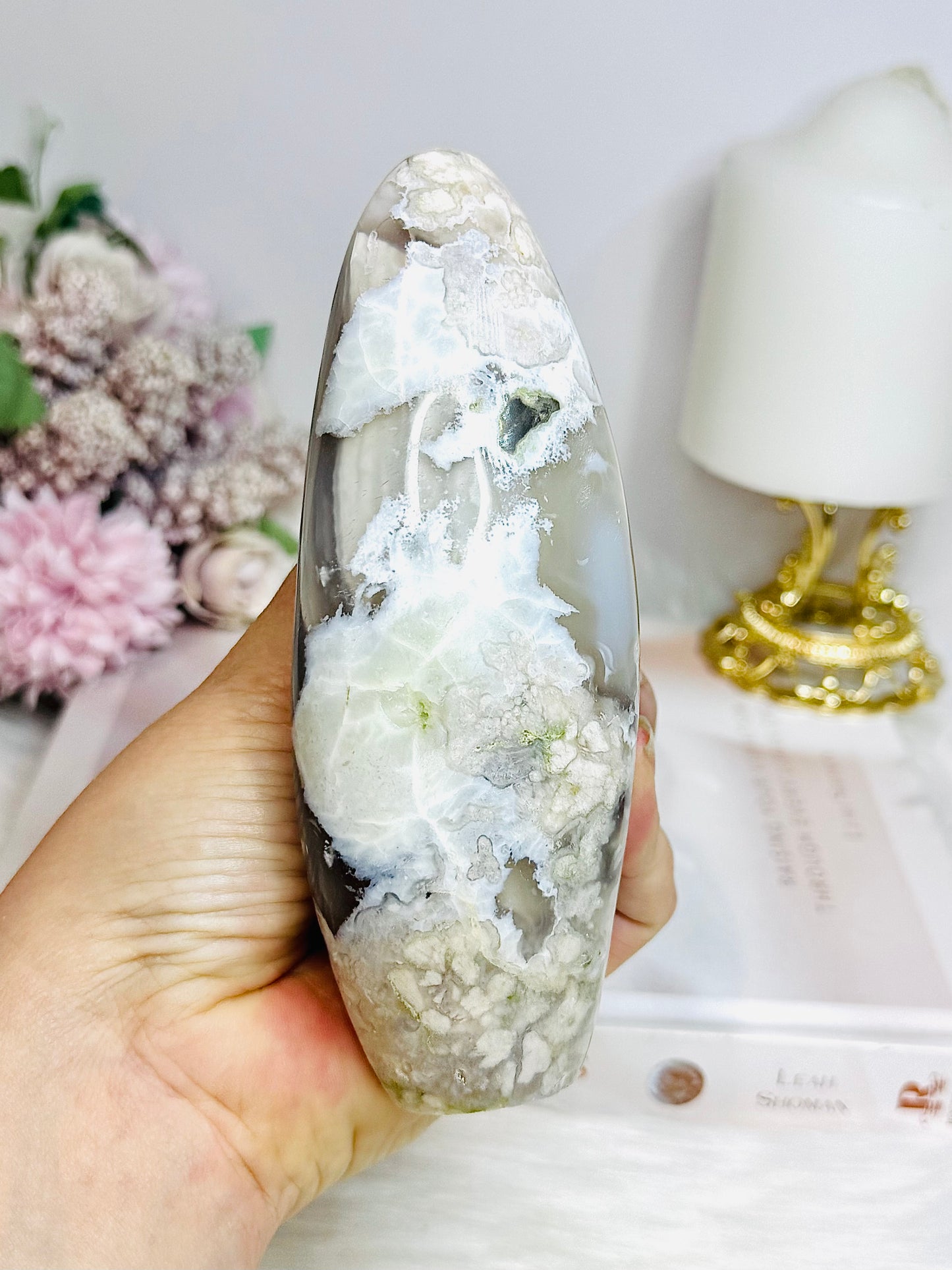 Large Flower Agate Freeform 13.5cm 472g