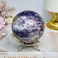 Natural Large Pegmatite | Unicorn Stone (Lepidolite, Pink Tourmaline, Smoky Quartz and Cleavelandite) Sphere on Stand 661g