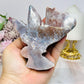 Chunky Large Pink Amethyst Carved Fairy 11cm 357g (does not stand)