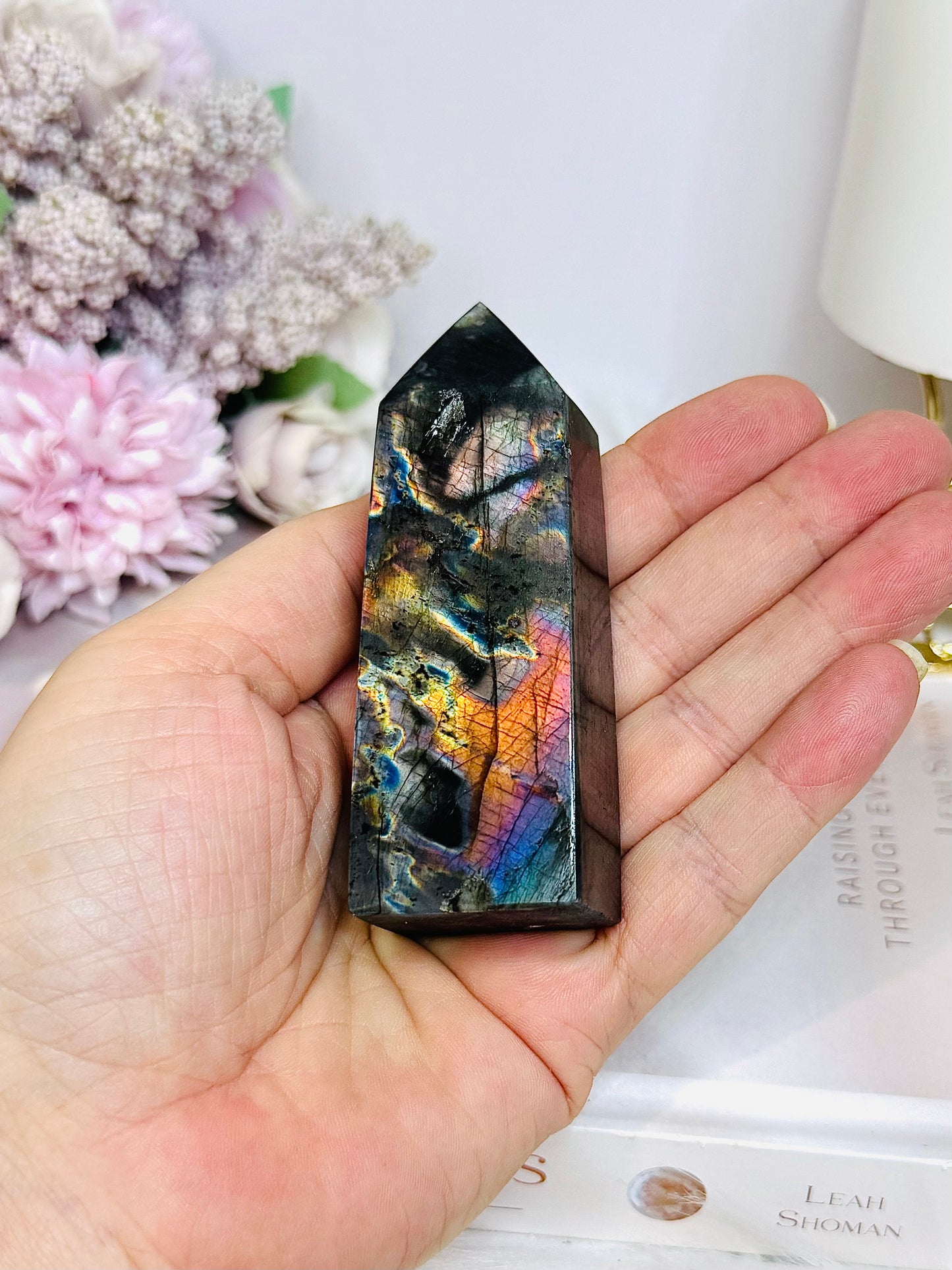 High Grade Labradorite Tower Full of Flash 8.5cm