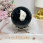 Natural Volcano Agate Druzy Sphere UV Reactive On Stand 489g