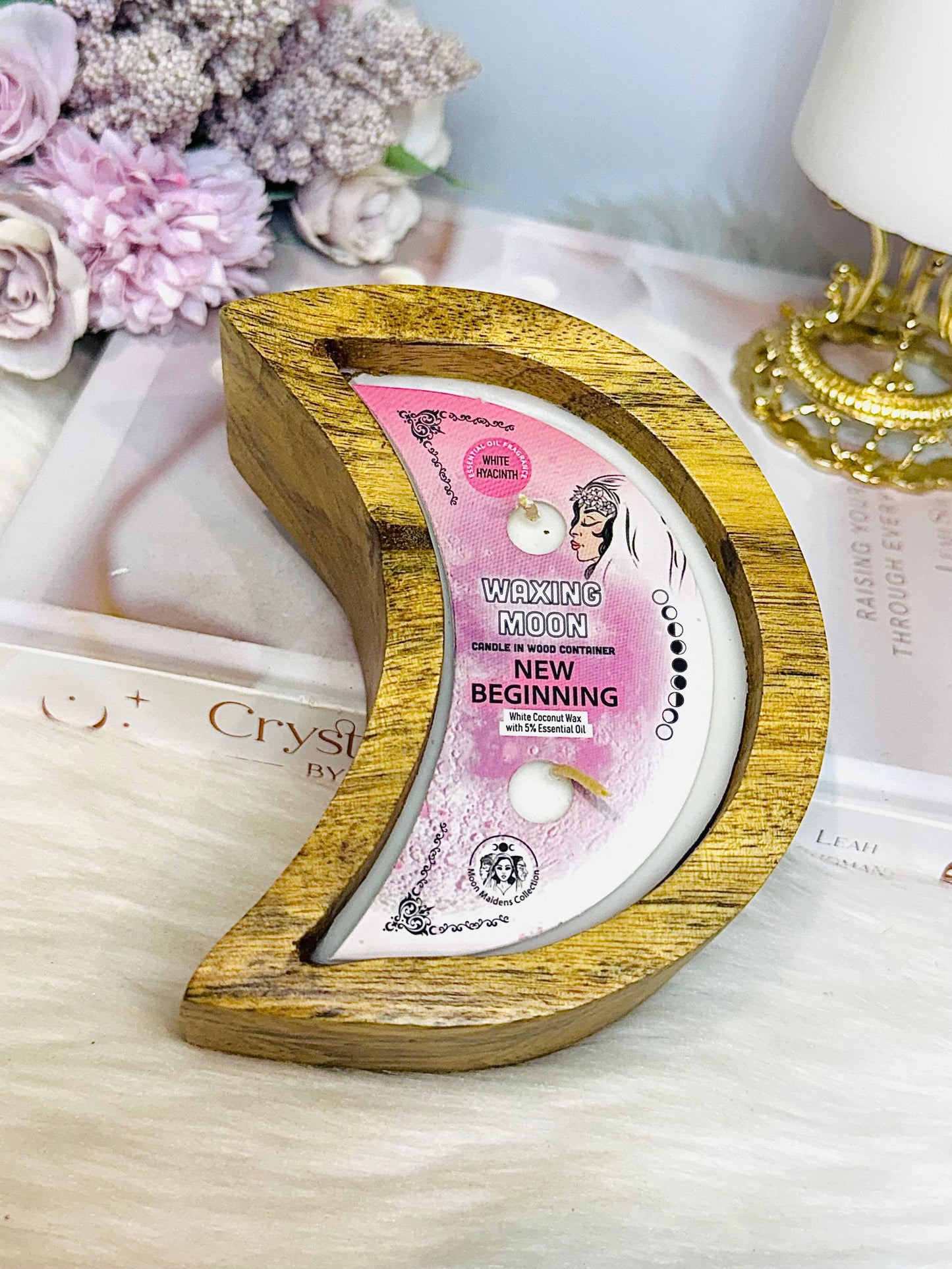 Waxing Moon Candle - New Beginnings 12cm