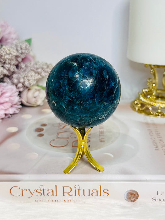 Blue Apatite Sphere on Stand 350g
