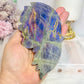 Large Labradorite Butterfly Wings With Purple Flash 21cm Tall