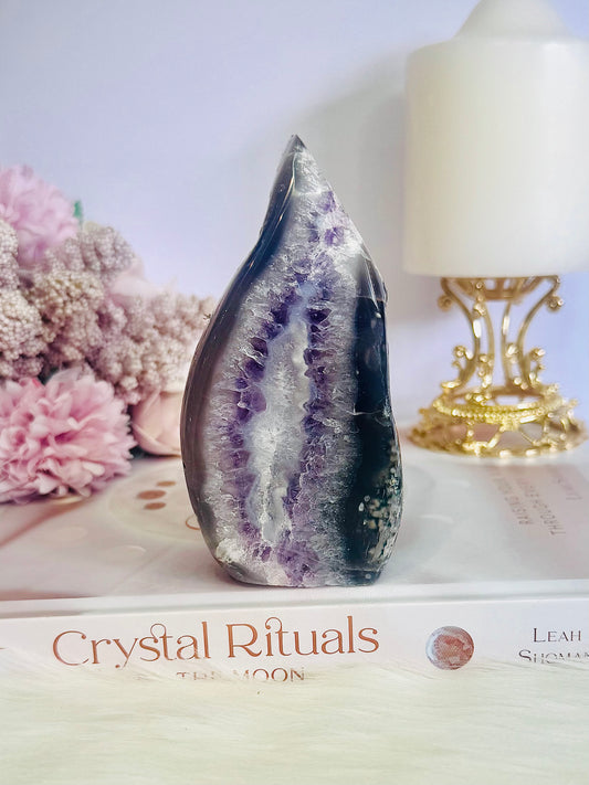 Chunky Amethyst | Agate Flame 10.5cm 278grams