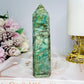 Amazonite with Smokey Quartz Tower 13cm