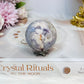 High Grade Blue Flower Agate Sphere on Stand 119g