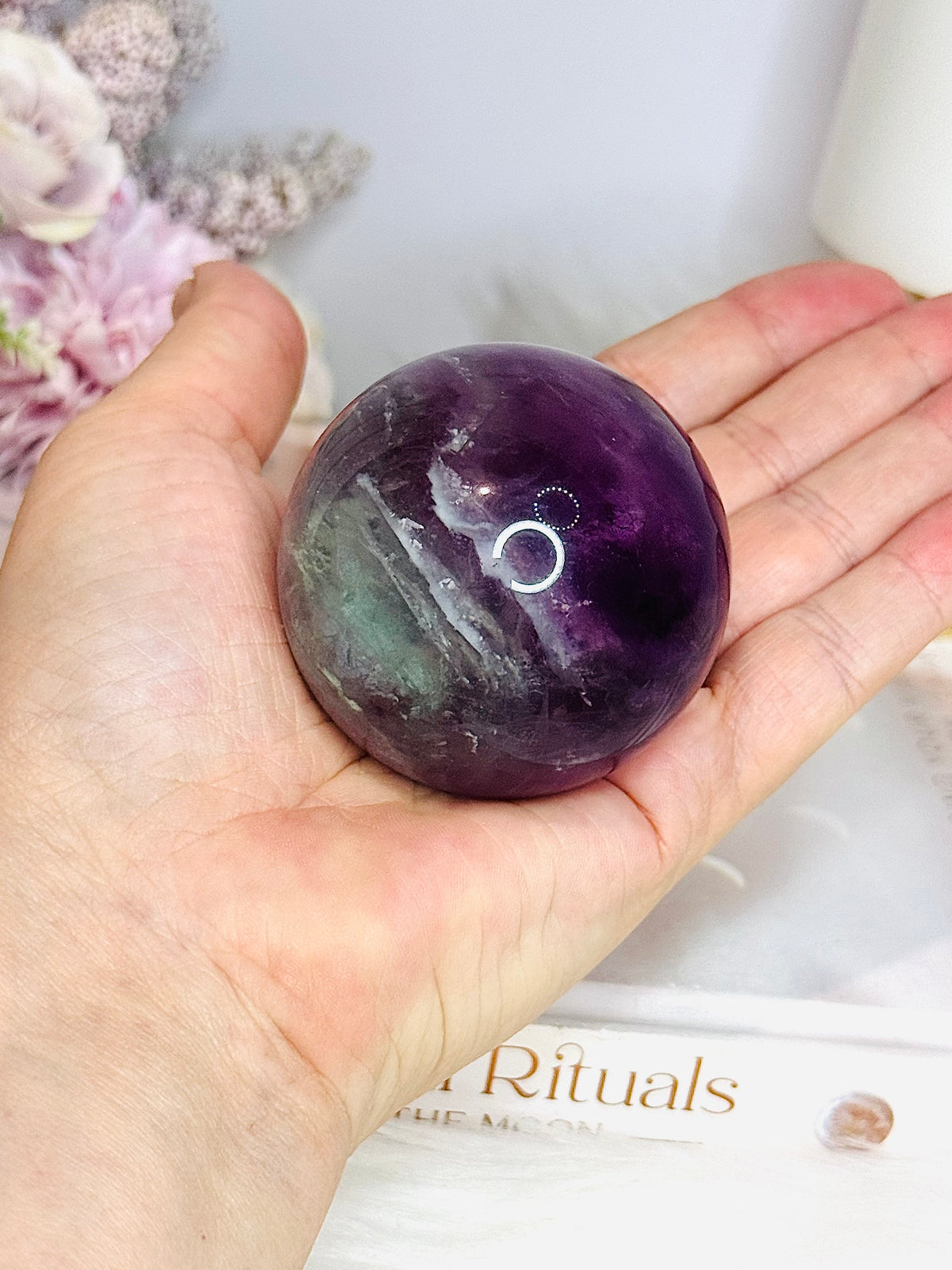 High Grade Fluorite Sphere On Stand 272g
