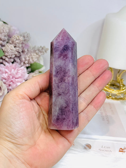 Lavender Rose Quartz Tower 11cm