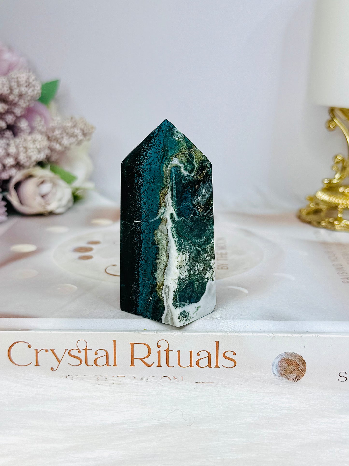Green Unicorn Jasper Tower 7cm
