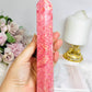 Rare Large Thulite Tower with Epidote Inclusions 20cm