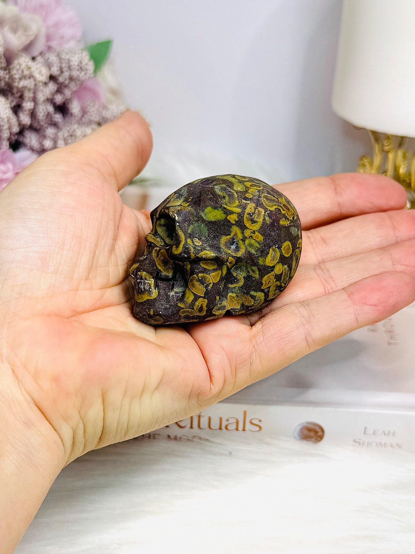 Fruit Jasper Carved Skull 6cm