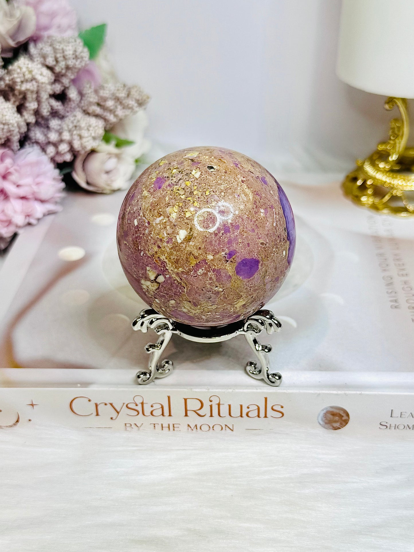 Phosphosiderite Sphere on Stand 284g