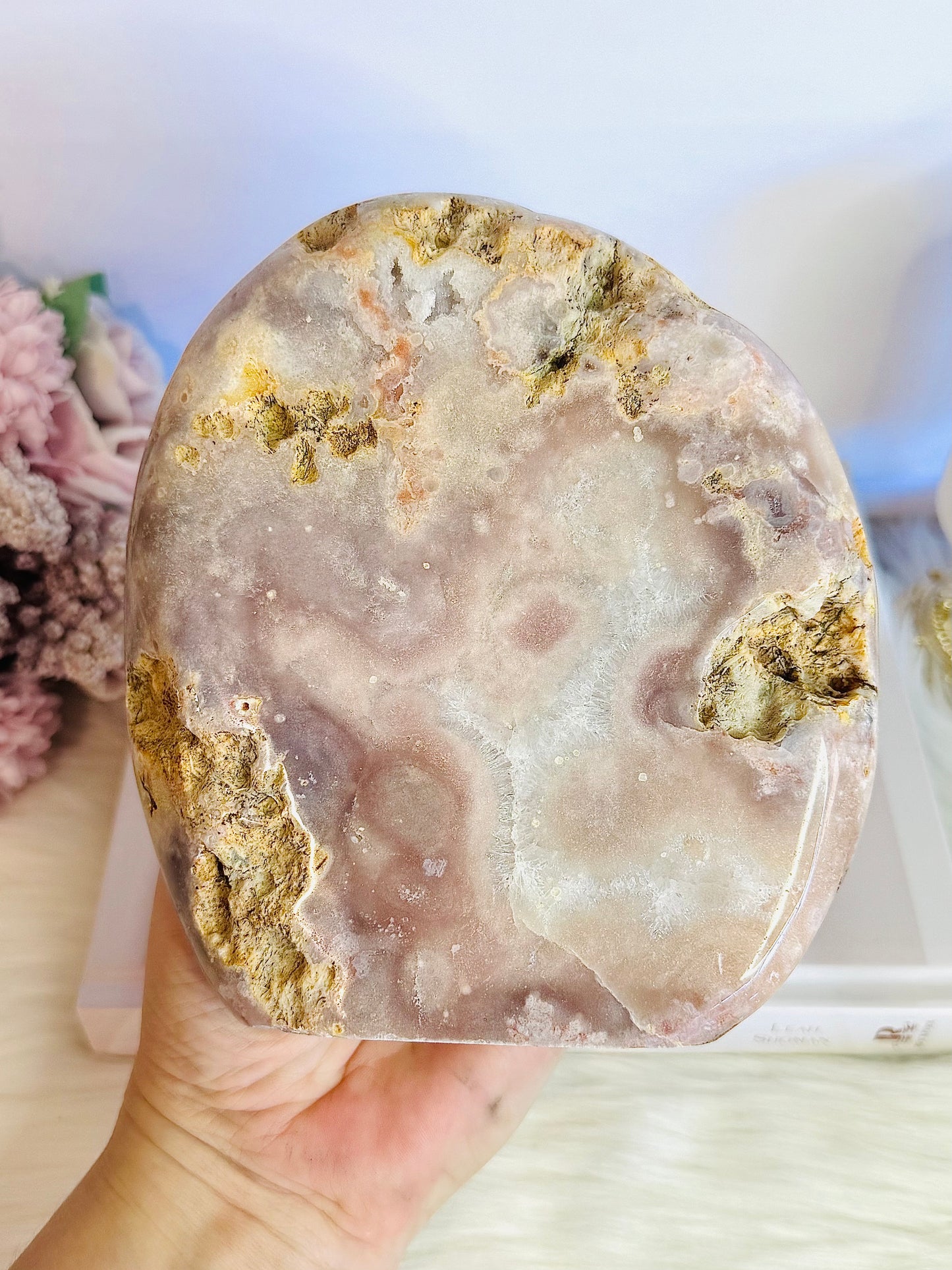 Classy & Fabulous Large 15cm 1.05KG Druzy Pink Amethyst Slab | Freeform From Brazil