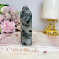 Black Tourmaline In Quartz Tower 11cm