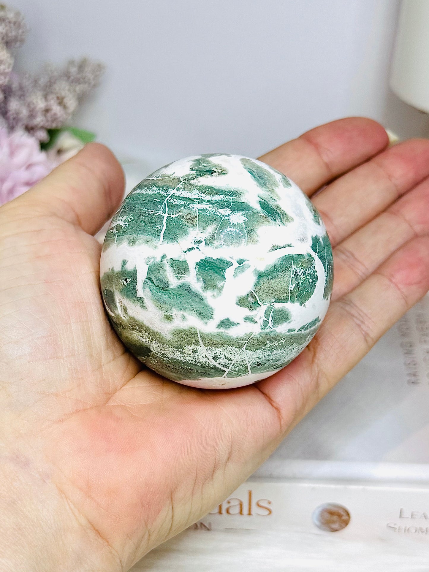 Unicorn Jasper Sphere on Stand 238g