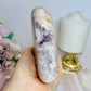 Large Druzy Pink Amethyst Chunky Heart on Stand 615g