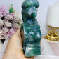 Large Perfectly Carved Moss Agate Eagle 633g 13cm