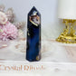 High Grade Blue Flower Agate Tower 9cm