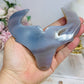 Druzy Agate Carved Bull Head On Stand 12cm